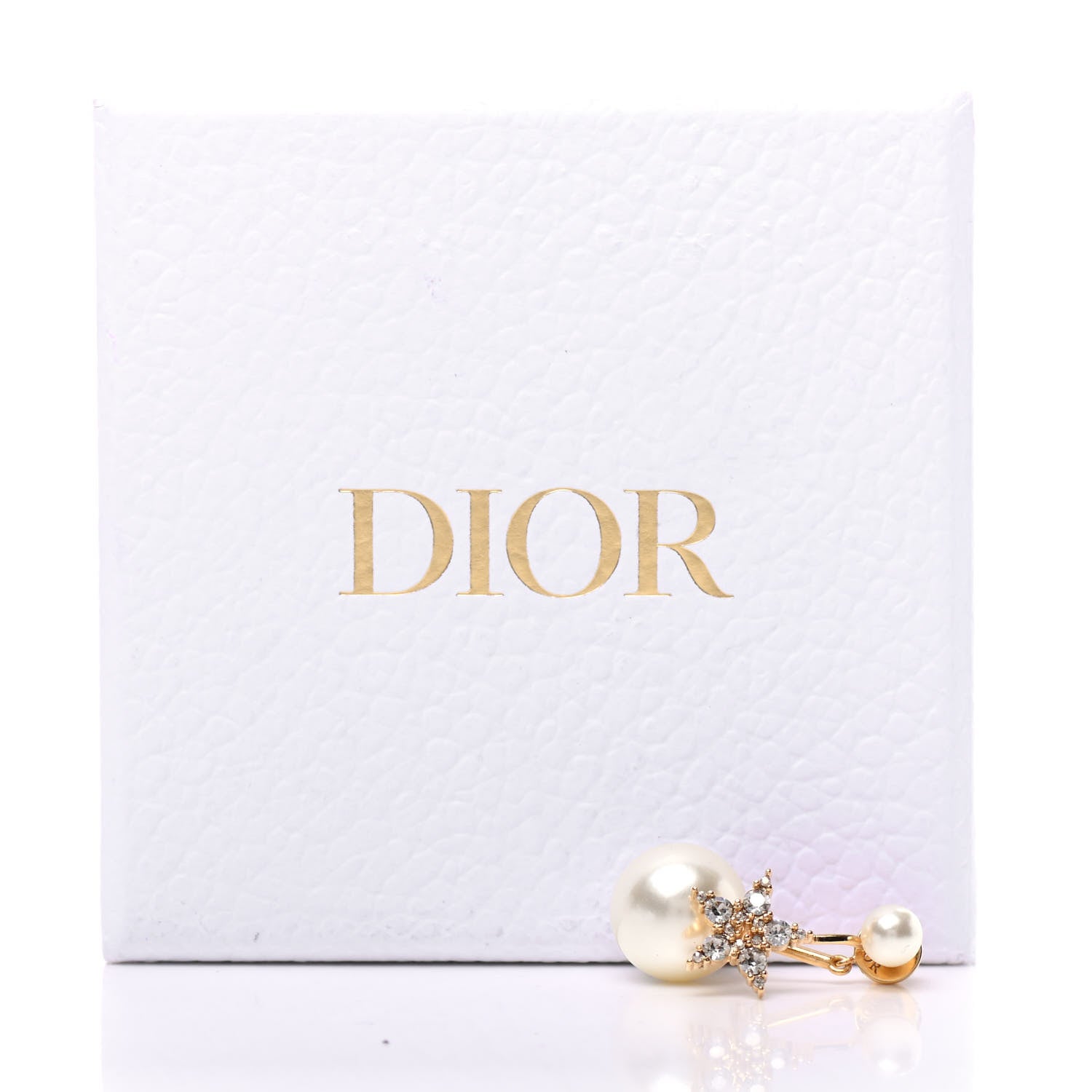Christian Dior Pearl Crystal My ABCDior Tribales Etoile Earring Gold 5 of 5
