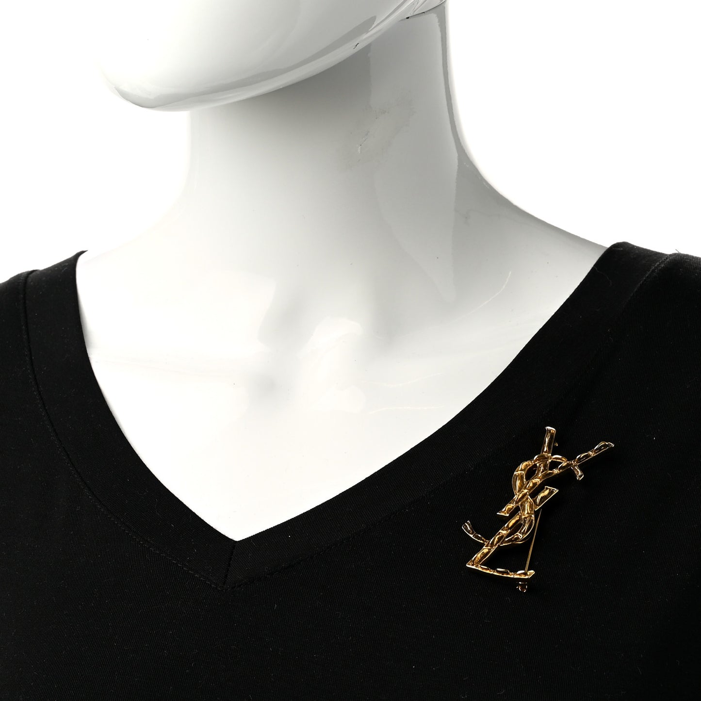 Monogram Crocodile Opyum Brooch Gold