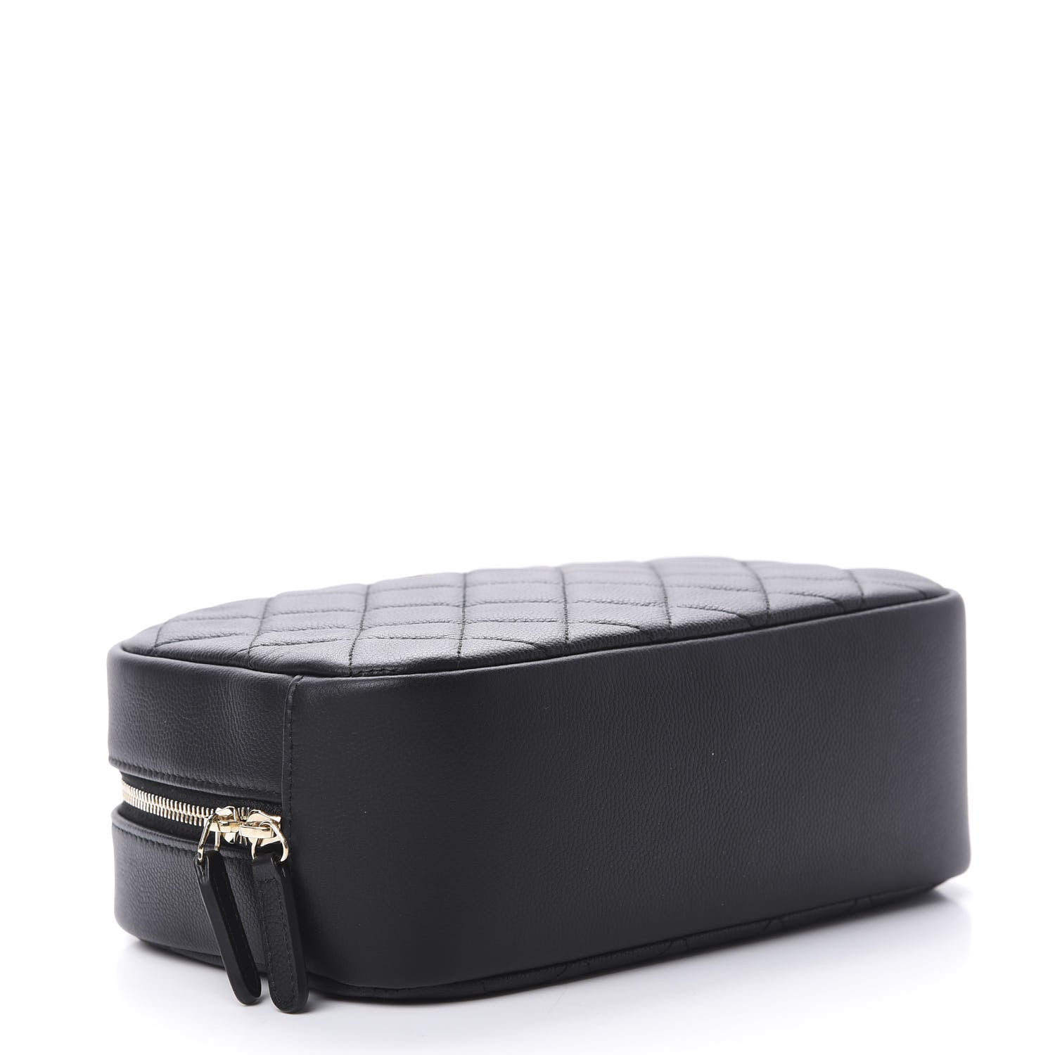 Chanel Caviar Quilted Curvy Pouch Cosmetic Case Black 3 of 8