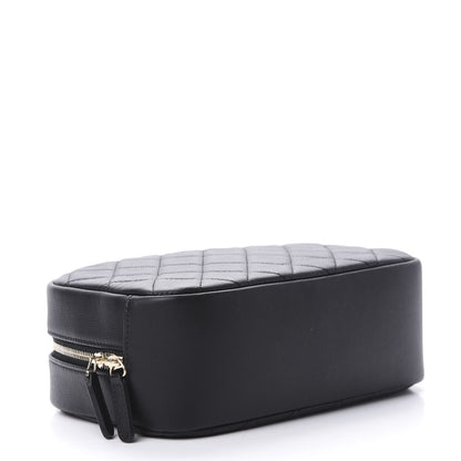 Chanel Caviar Quilted Curvy Pouch Cosmetic Case Black 3 of 8