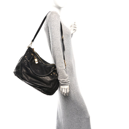 Prada Cervo Shine Tote Black 3 of 17