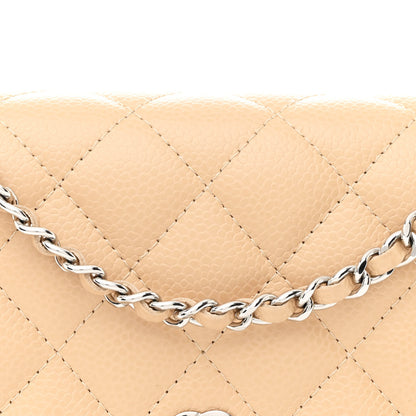 Chanel Caviar Quilted Wallet On Chain WOC Beige 9 of 12