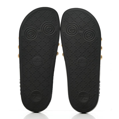 Gucci GG Supreme Monogram Pearls Slide Sandals 40 Beige 5 of 7