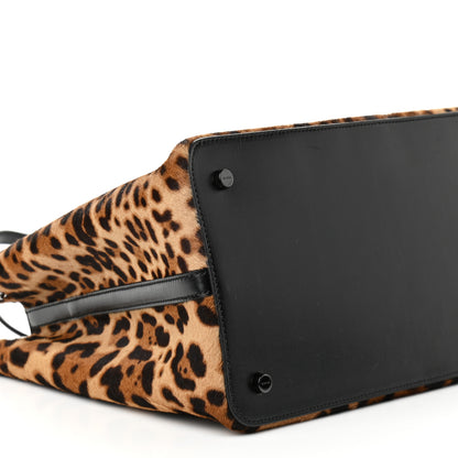 Alaia Faux Calf Hair Calfskin Leopard Print Mina 32 Bag Mordore Black 7 of 8