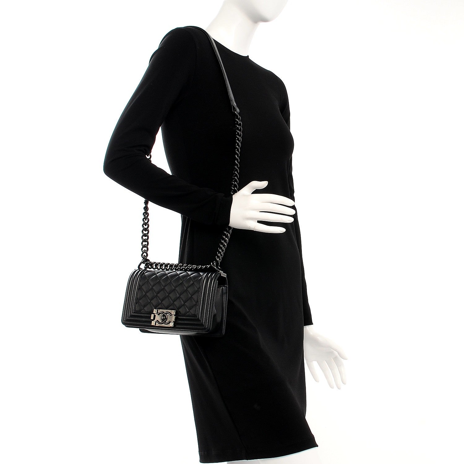 Chanel Caviar Quilted Small Boy Flap So Black 2 of 7
