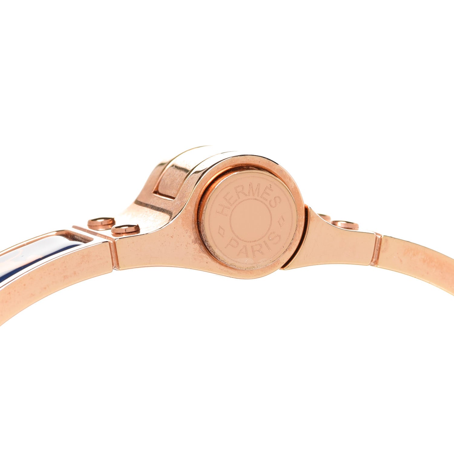 Hermes Enamel Printed Narrow Charniere Couvertures Nouvelles Hinged Bracelet S 6 of 6