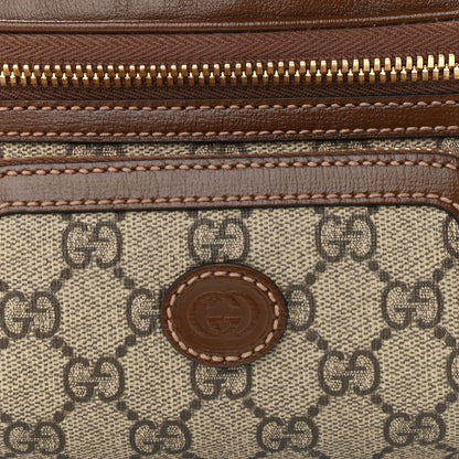 Gucci GG Supreme Monogram Textured Calfskin Retro Interlocking G Belt Bag Beige Ebony Brown Sugar 9 of 11