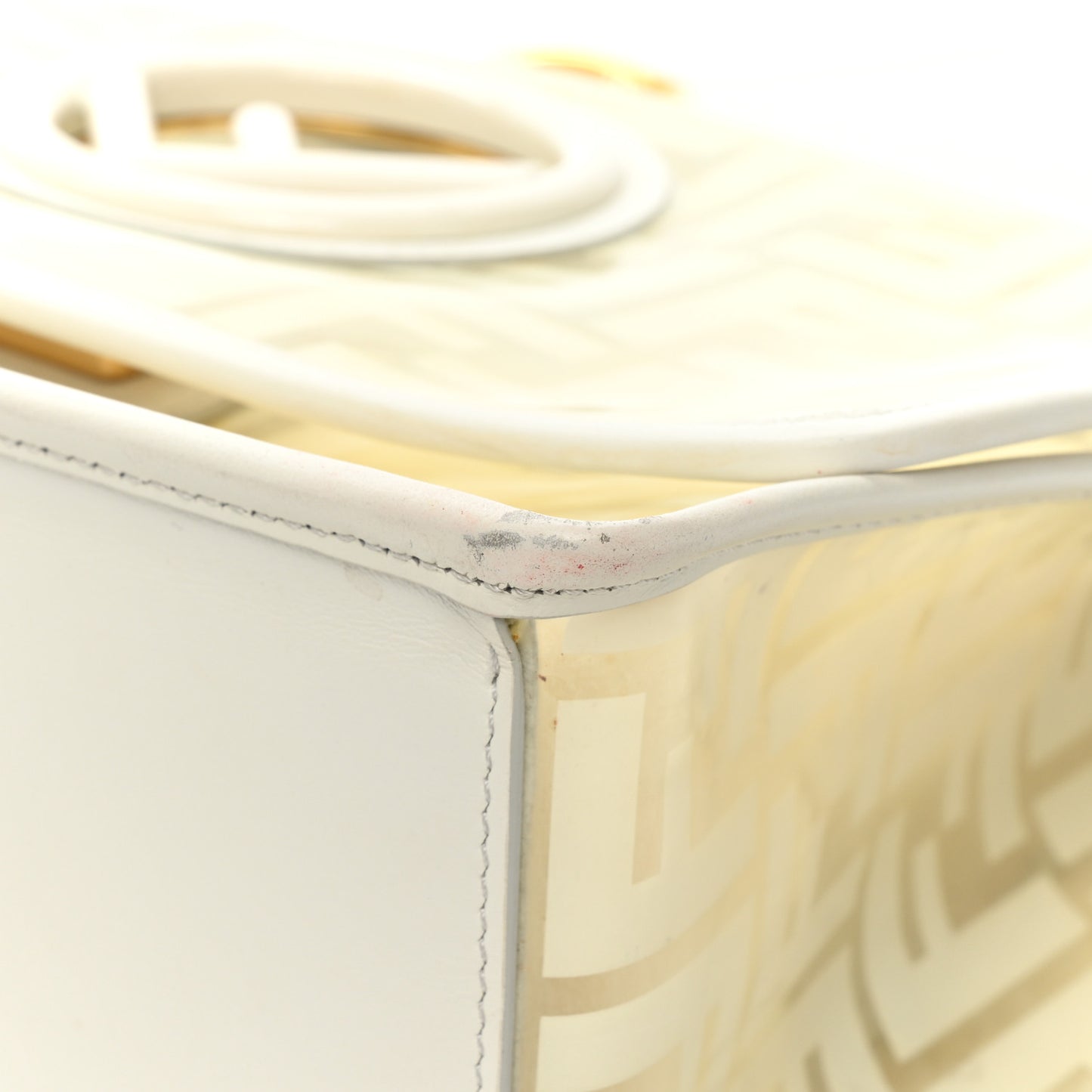 TPU FF Vitello Century F is Fendi Kan I Shoulder Bag White