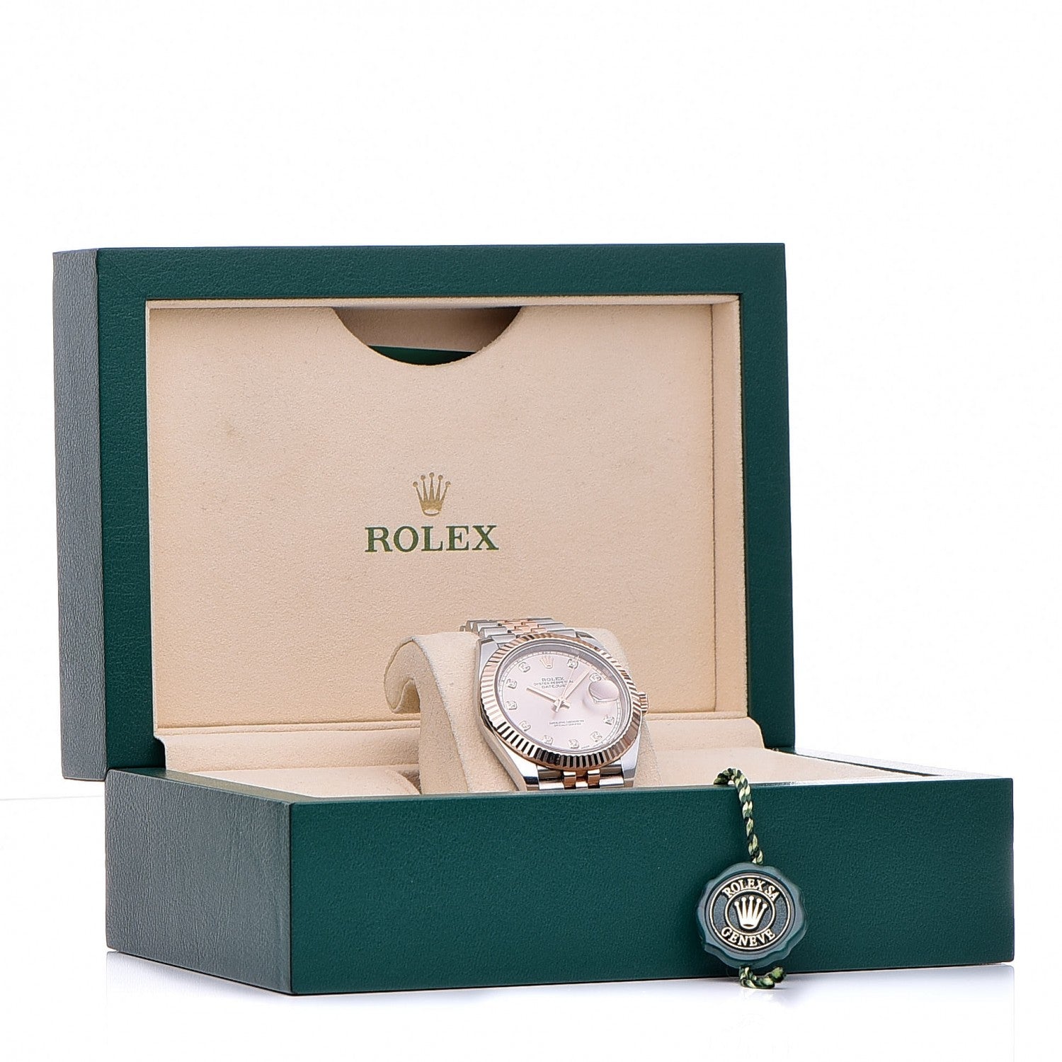 Rolex Stainless Steel 18K Everose Gold Diamond 41mm Oyster Perpetual Datejust Watch Sundust 126331 9 of 18