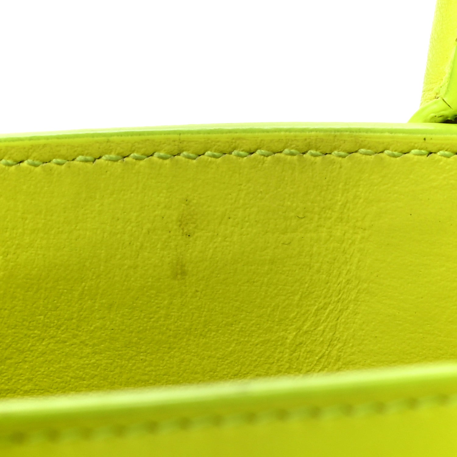 Saint Laurent Calfskin Nano Sac De Jour Neon Yellow 10 of 14