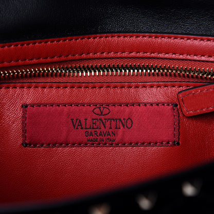 Valentino Garavani Velvet Rockstud Spike Wallet on Chain Black 9 of 10