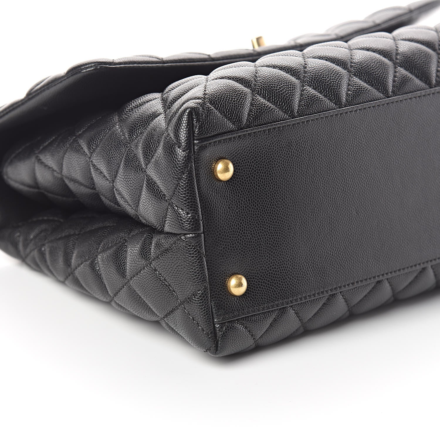Chanel Caviar Quilted Medium Coco Handle Flap Black 9 of 10