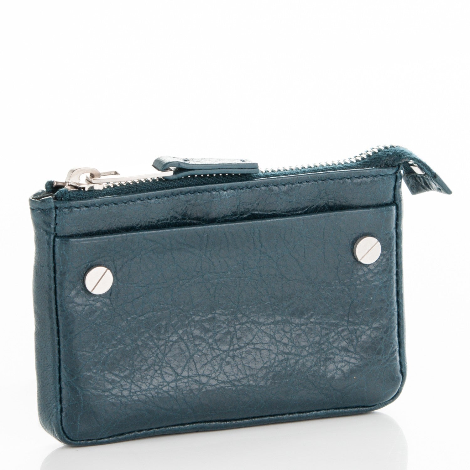 Balenciaga Agneau Arena Classic Hardware Tokyo Wallet Bleu Petrole 3 of 7