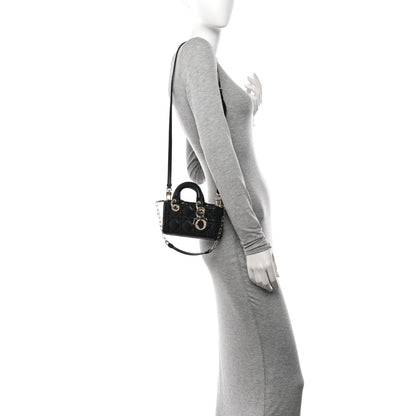 Christian Dior Lambskin Cannage Micro Lady D-Joy Black 2 of 13