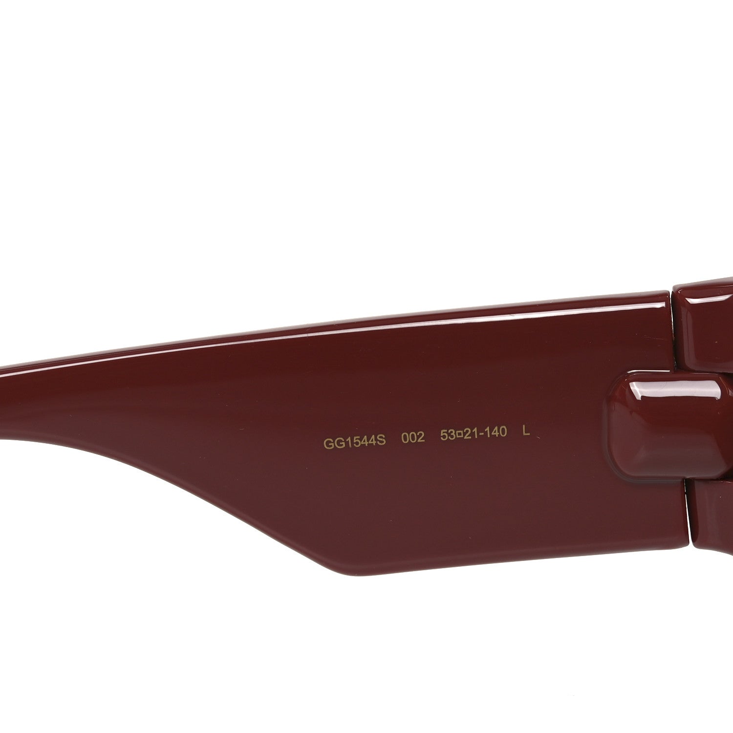 Gucci Marmont Monocolor 53mm Round Sunglasses GG1544S Burgundy Brown 6 of 7