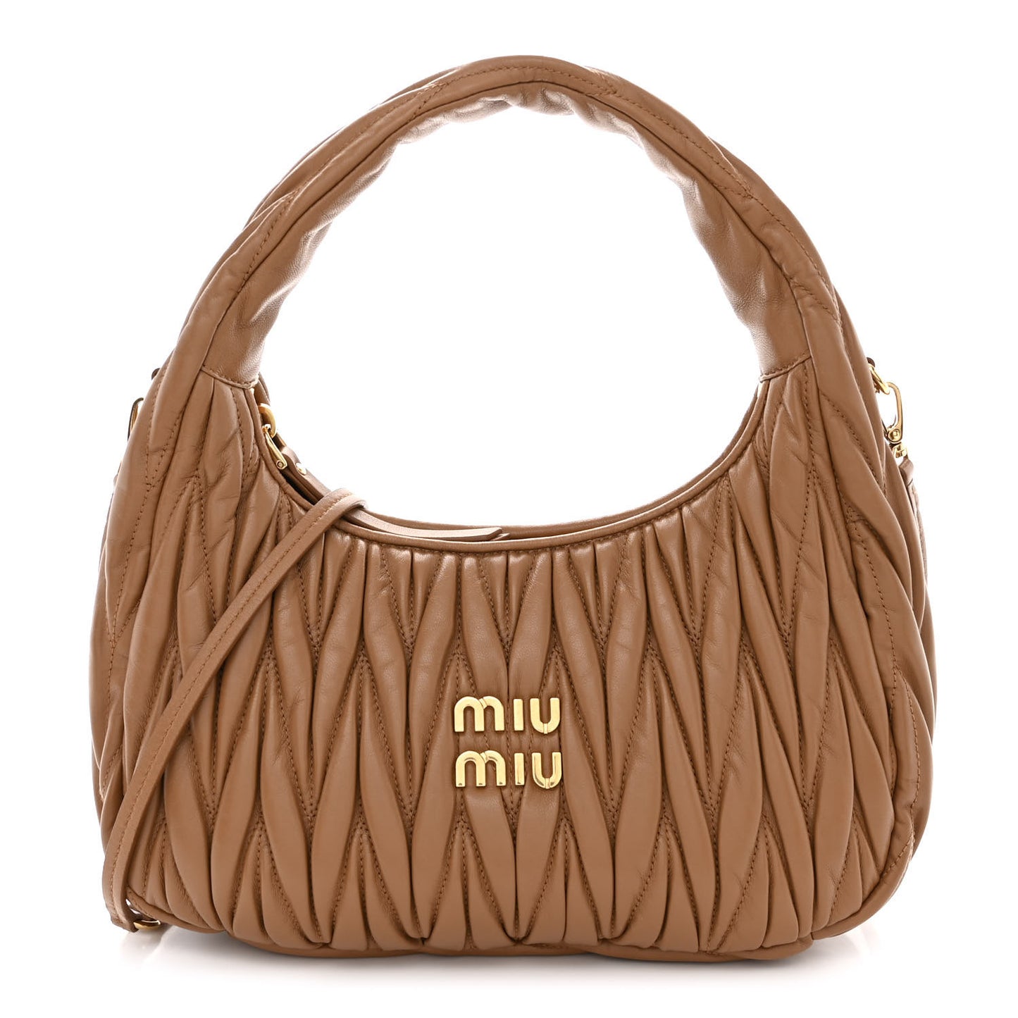 Nappa Matelasse Regular Wander Hobo Caramel
