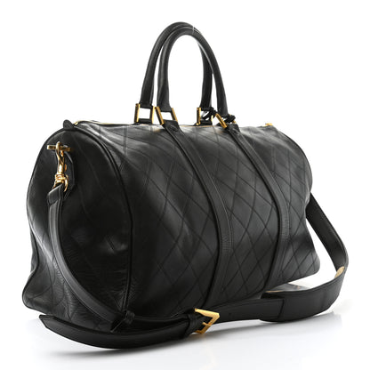 Chanel Calfskin Stitched CC Boston Black 2 of 12