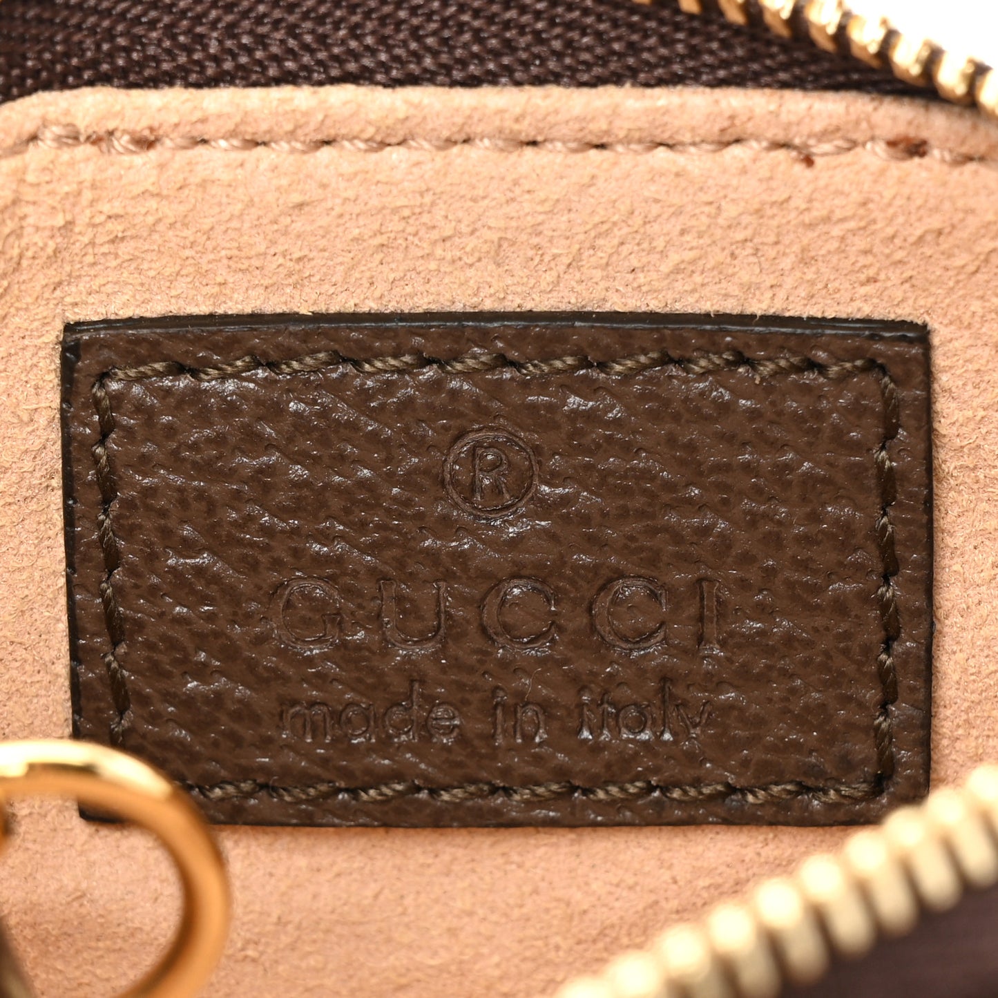 GG Supreme Monogram Web Ophidia Key Case Beige New Acero