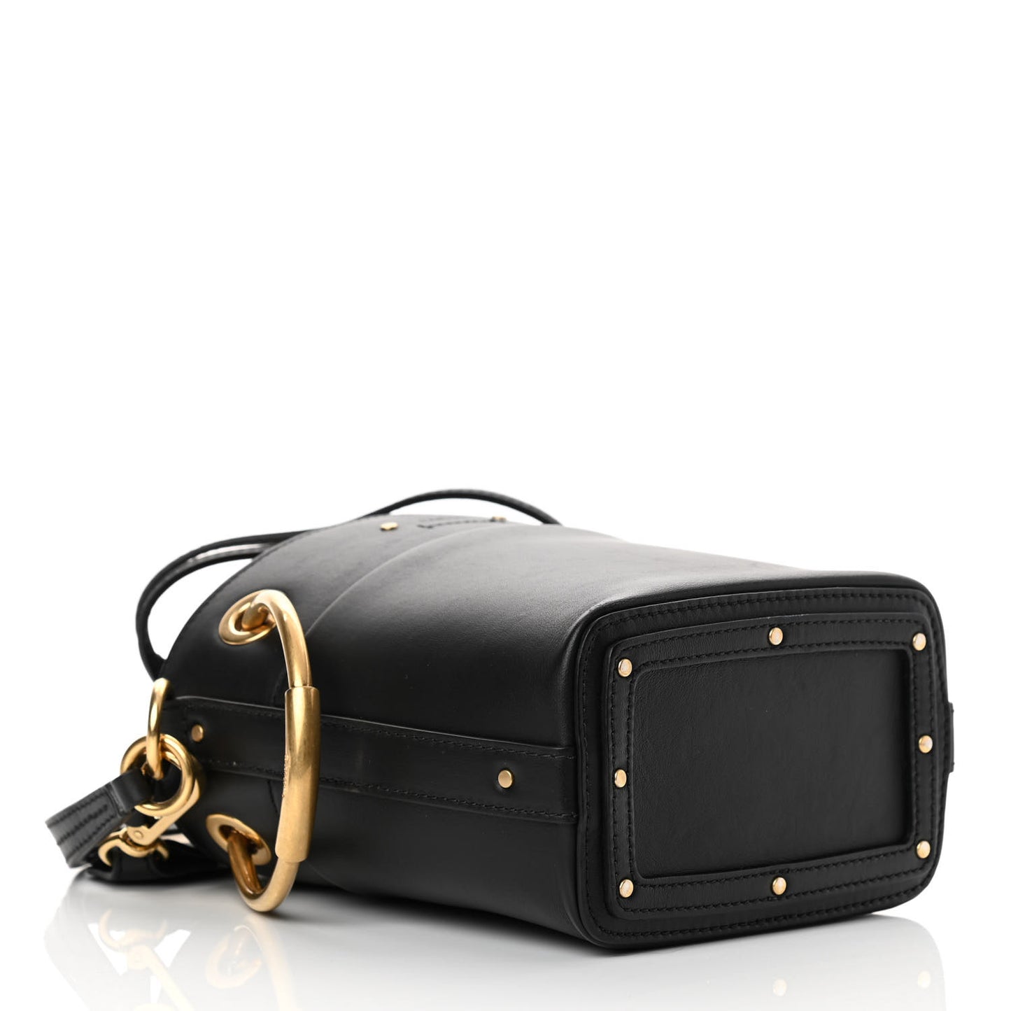 Smooth Calfskin Small Roy Bucket Bag Black