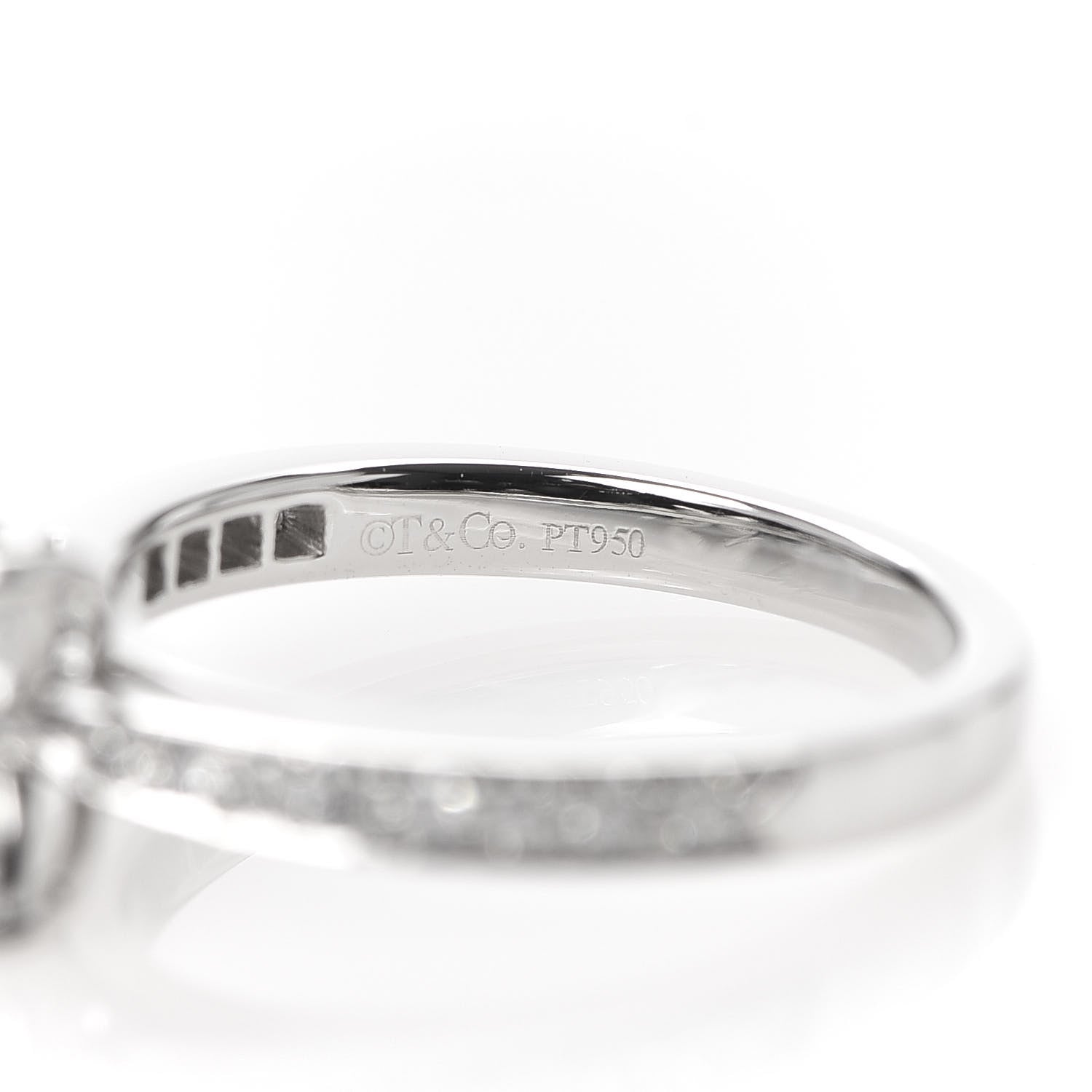 Tiffany Platinum Diamond .44ctw Victoria Ring 47 4 6 of 7
