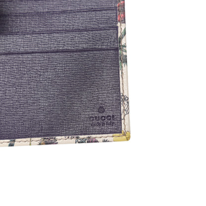 Gucci Calfskin Flora Infinity Bi-Fold Wallet White Multicolor 6 of 6