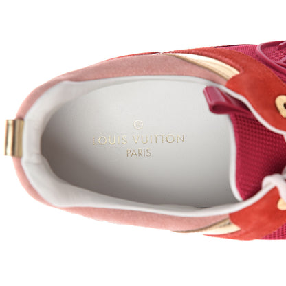 Louis Vuitton Suede Calfskin Run Away Sneakers 37.5 Fuchsia Rouge 8 of 11