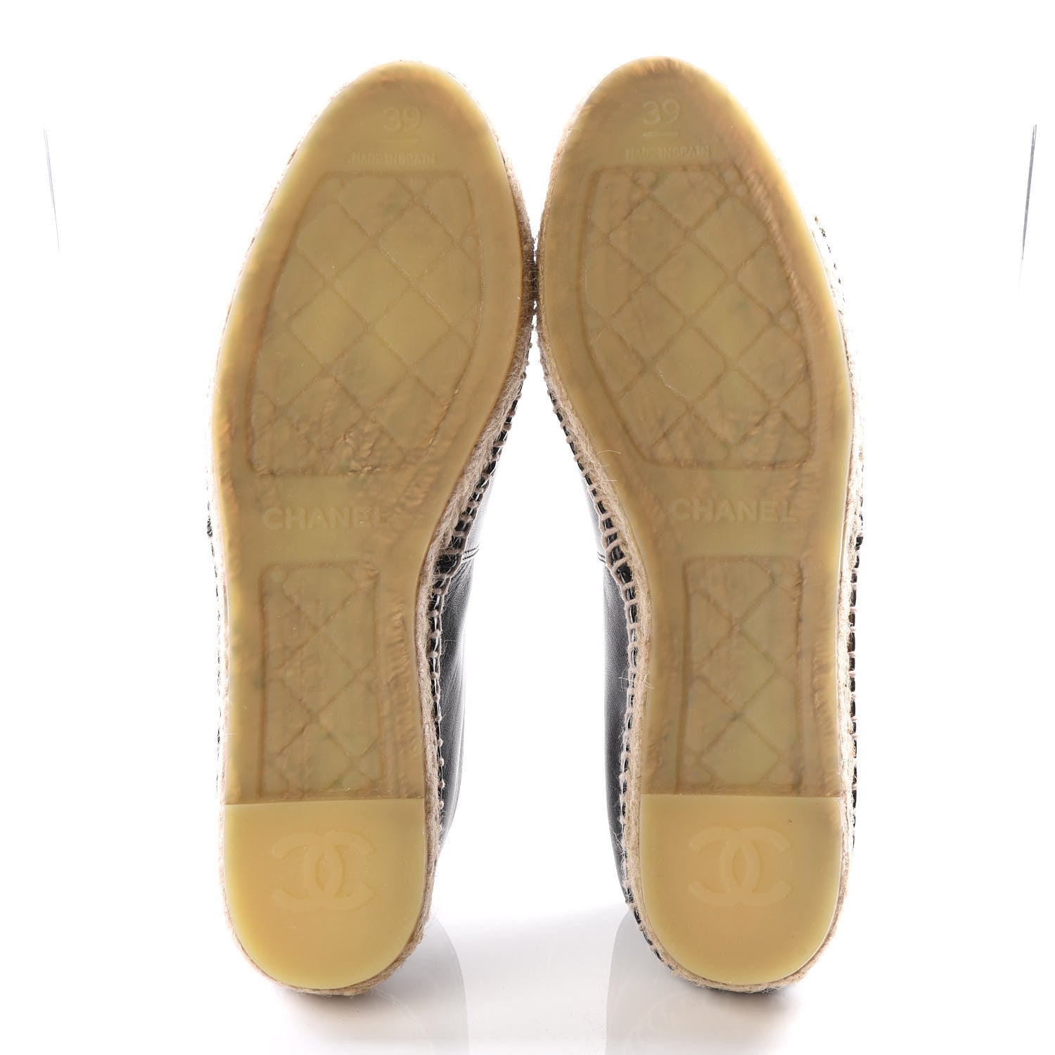 Chanel Lambskin CC Espadrilles 39 Black 5 of 8