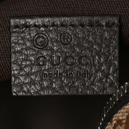 Gucci Monogram Dollar Calfskin Waist Pouch Beige Ebony Testa di Moro Marrone Scuro 6 of 10