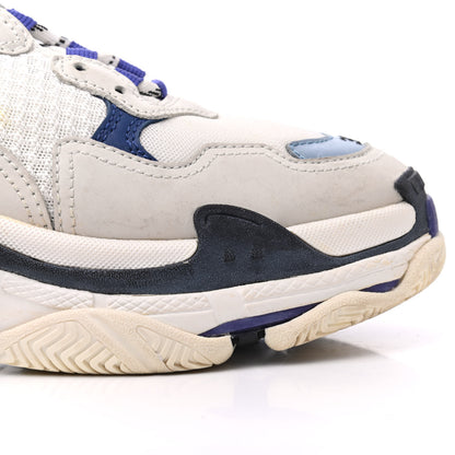 Balenciaga Mesh Nubuck Womens Triple S Sneakers 38 White Bleu Violet 17 of 24