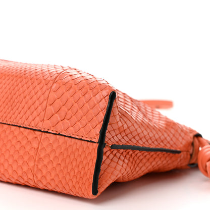 Loewe Snakeskin Flamenco Mini Knot Clutch Coral Reef 10 of 10