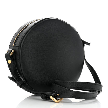 Versace Calfskin Mini La Medusa Chain Round Crossbody Bag Black 3 of 12