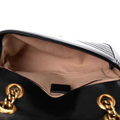 Gucci Calfskin Matelasse Mini GG Marmont Shoulder Bag Black 5 of 18