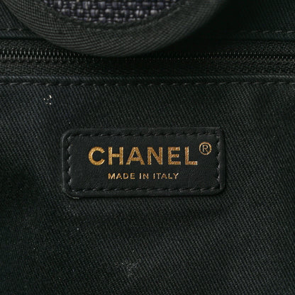 Chanel Woven Straw Raffia Large Deauville Tote Dark Blue 5 of 10