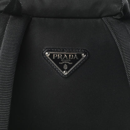 Prada Technical Nylon Saffiano Double Buckle Backpack Black 10 of 14