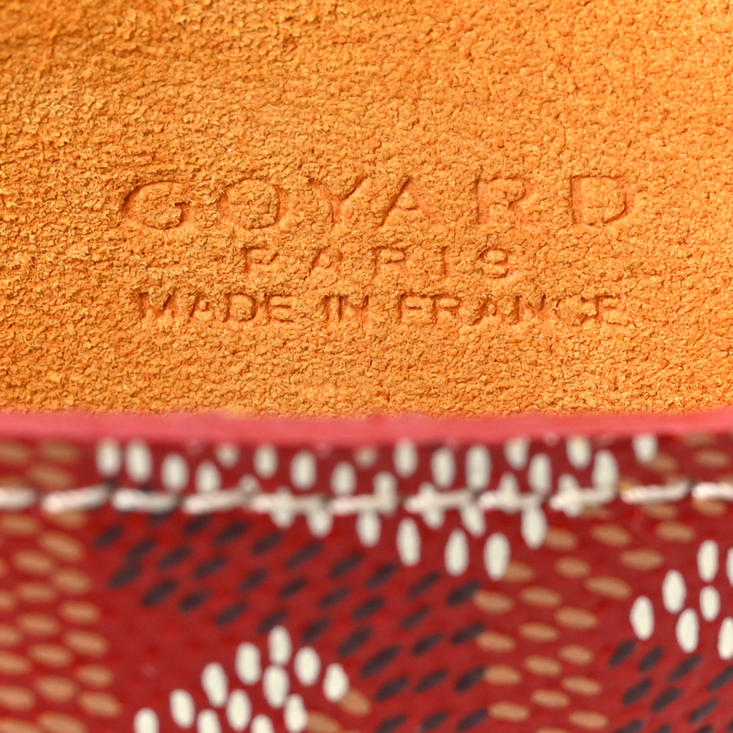 Goyardine Montmartre Glasses Case Red