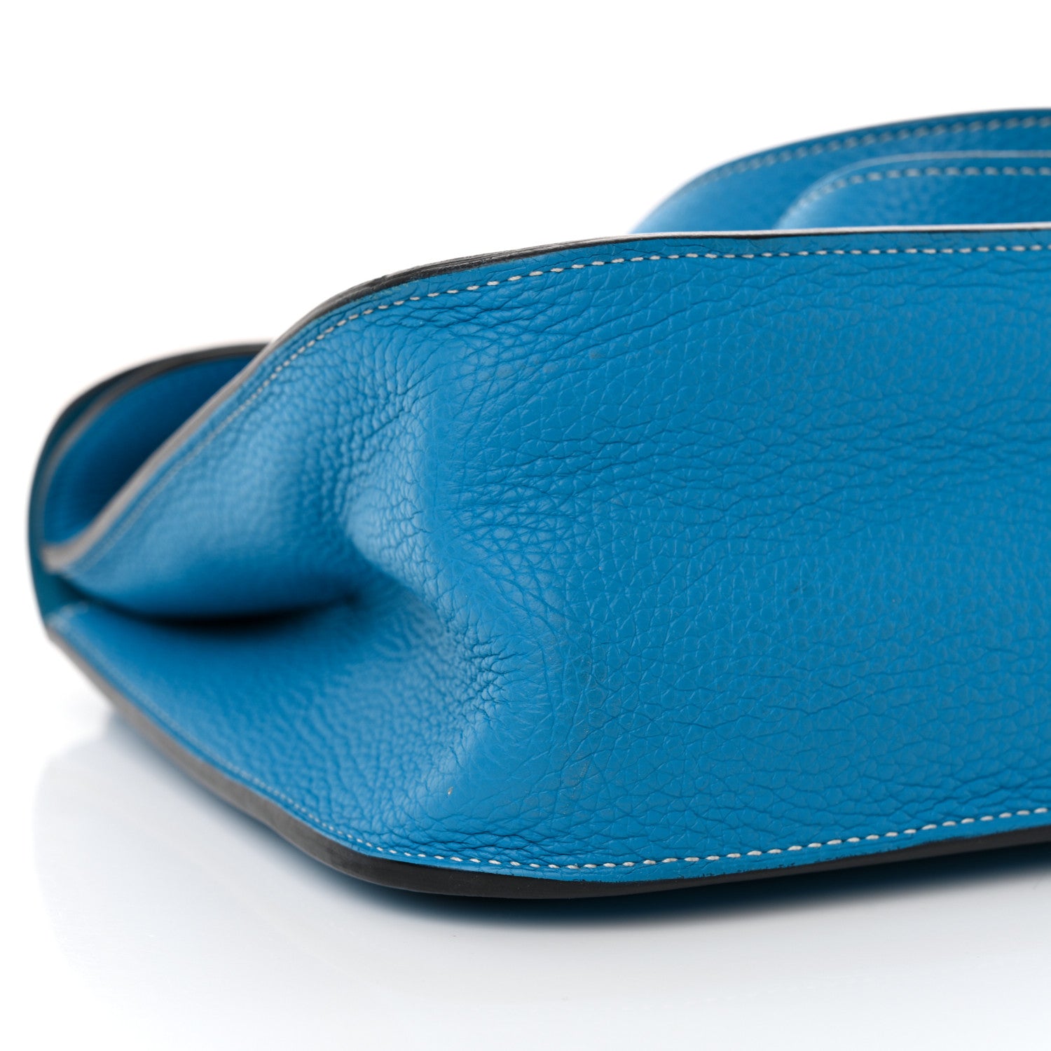 Hermes Taurillon Clemence Halzan 31 GM Bleu Frida 9 of 14