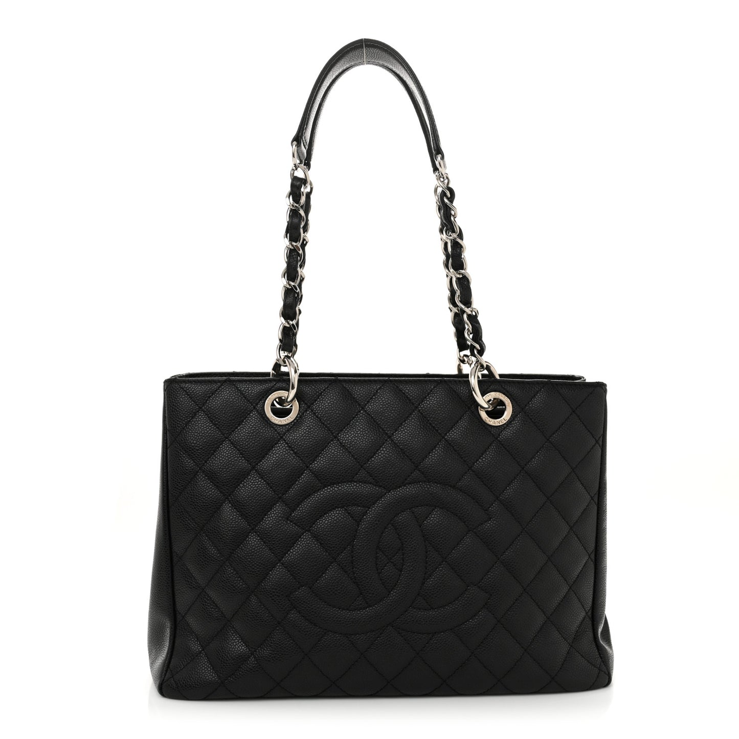 Caviar Quilted Grand Shopping Tote GST Black