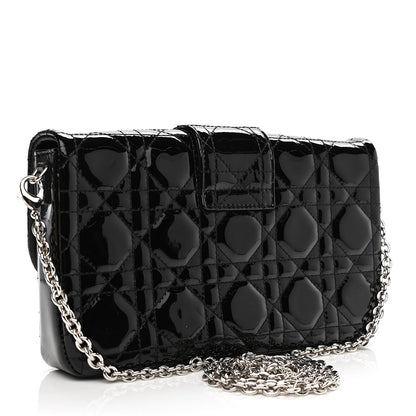 Christian Dior Patent Cannage New Lock Pouch Black 2 of 11