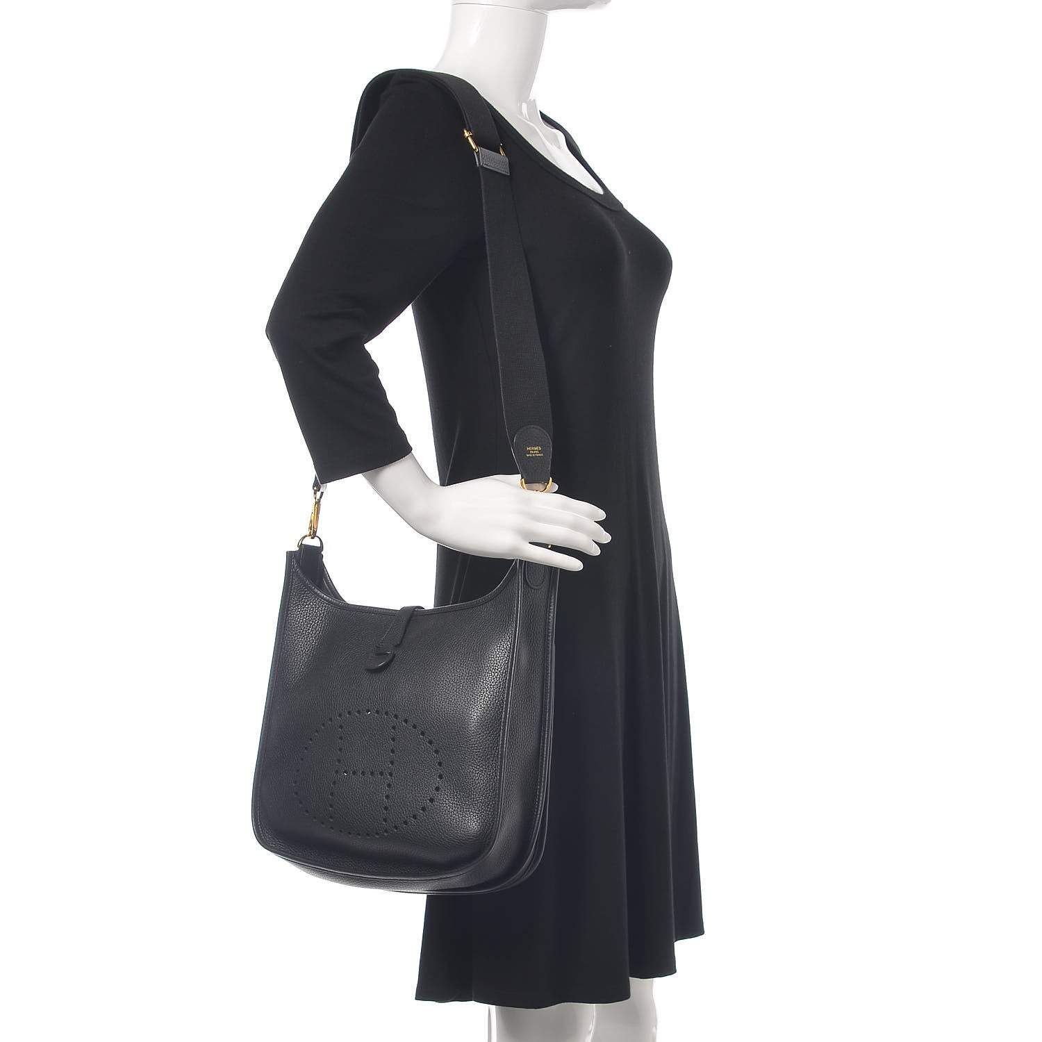 Hermes Taurillon Clemence Evelyne III PM Black 2 of 11