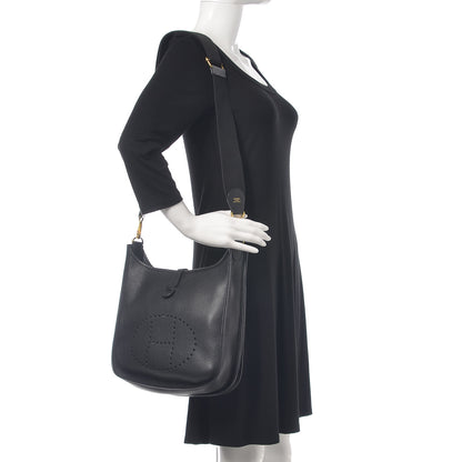 Hermes Taurillon Clemence Evelyne III PM Black 2 of 11