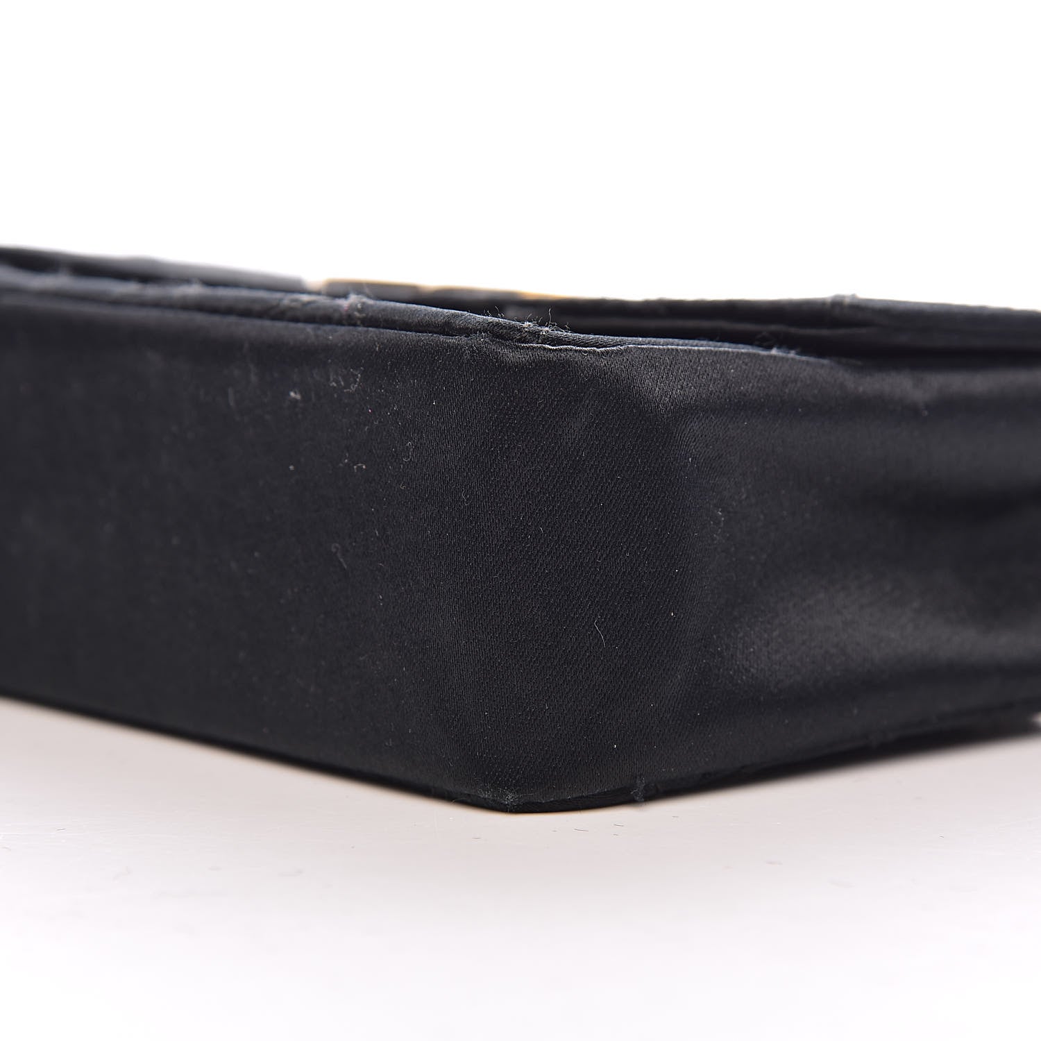 Chanel Satin Double Stitched Mini Single Flap Black 12 of 14
