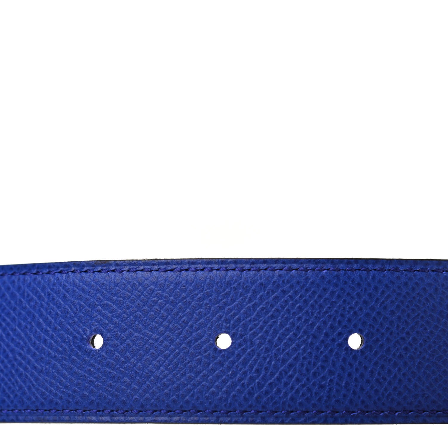 Hermes Swift Epsom 32mm Belt Strap 85 Black Bleu Electrique 6 of 6