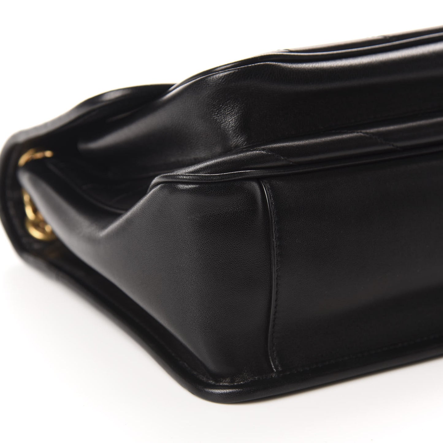 Lambskin Matelasse Monogram Medium Niki Chain Satchel Black