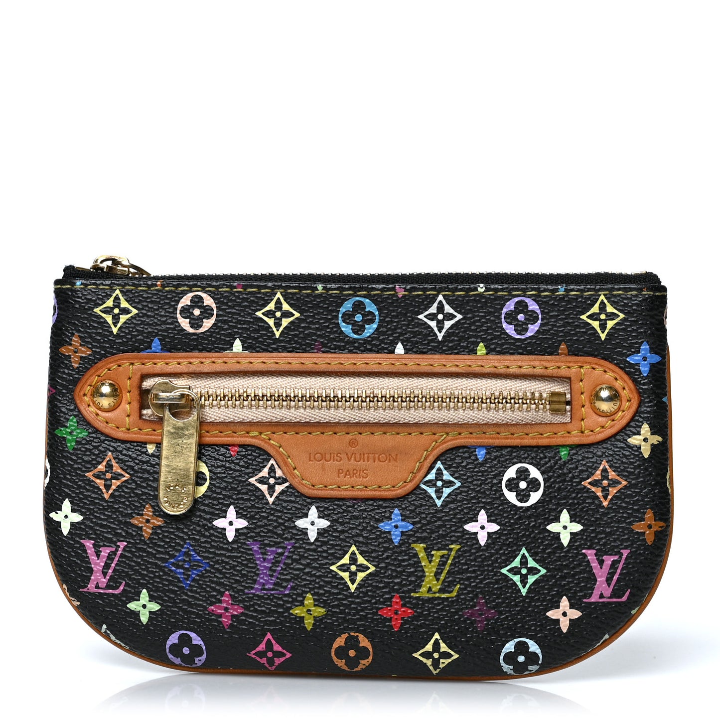 Monogram Multicolor Pochette Plate MM Black