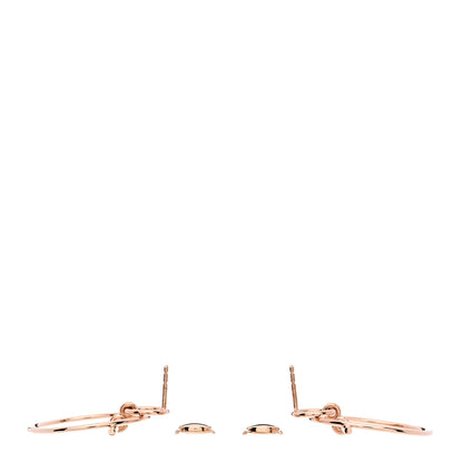 Hermes 18K Rose Gold PM Loop Earrings 3 of 5