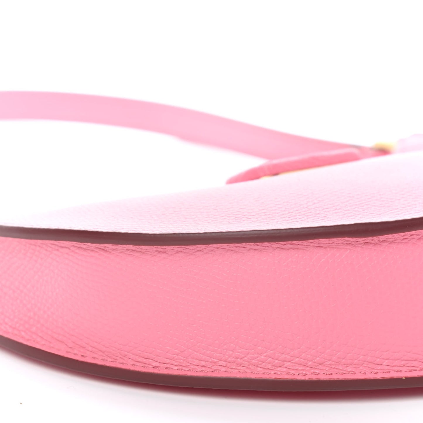 Grainy Calfskin Mini Vlogo Hobo Bag Flamingo Pink