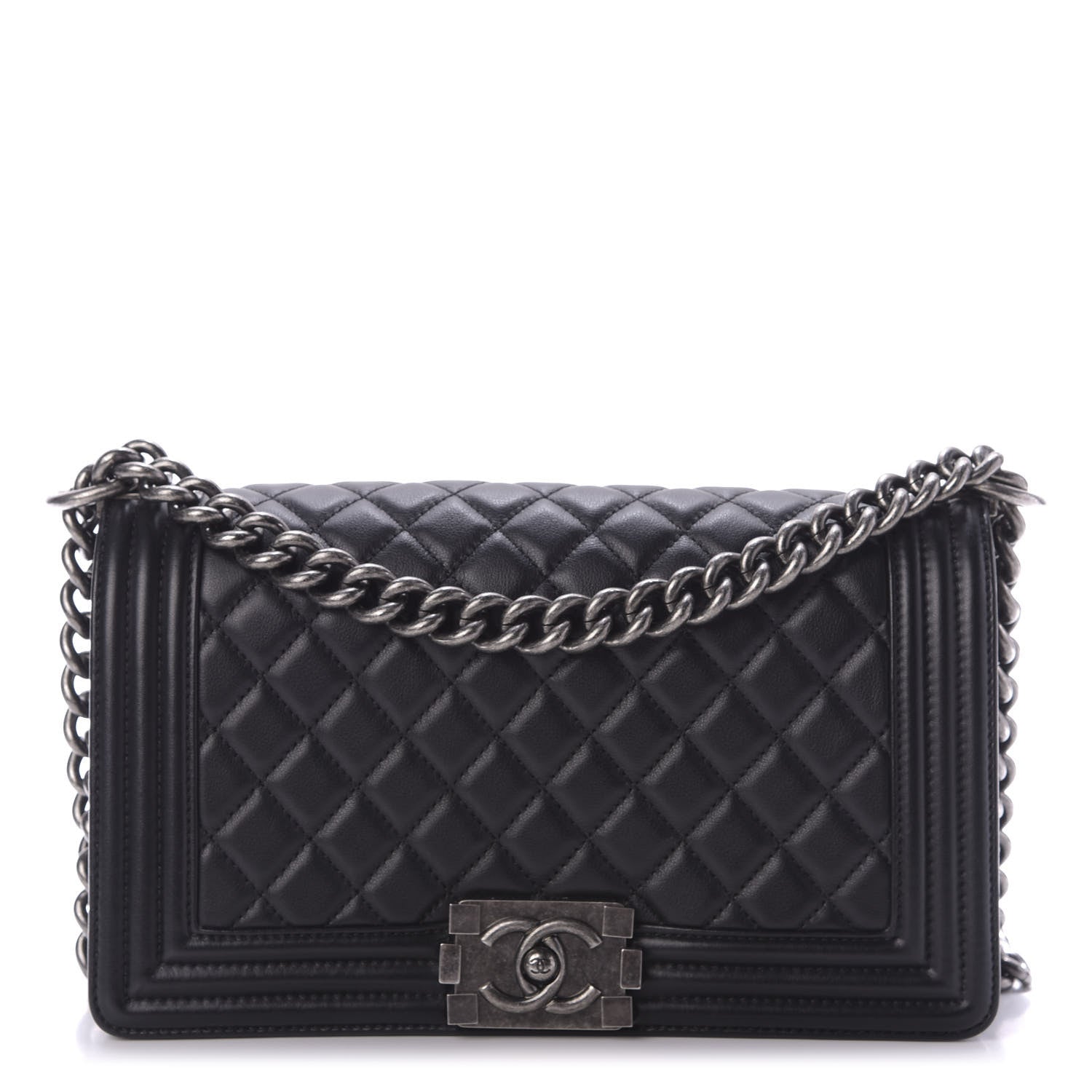 Chanel Calfskin Quilted Medium Boy Flap Black 1 of 10