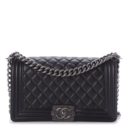 Chanel Calfskin Quilted Medium Boy Flap Black 1 of 10