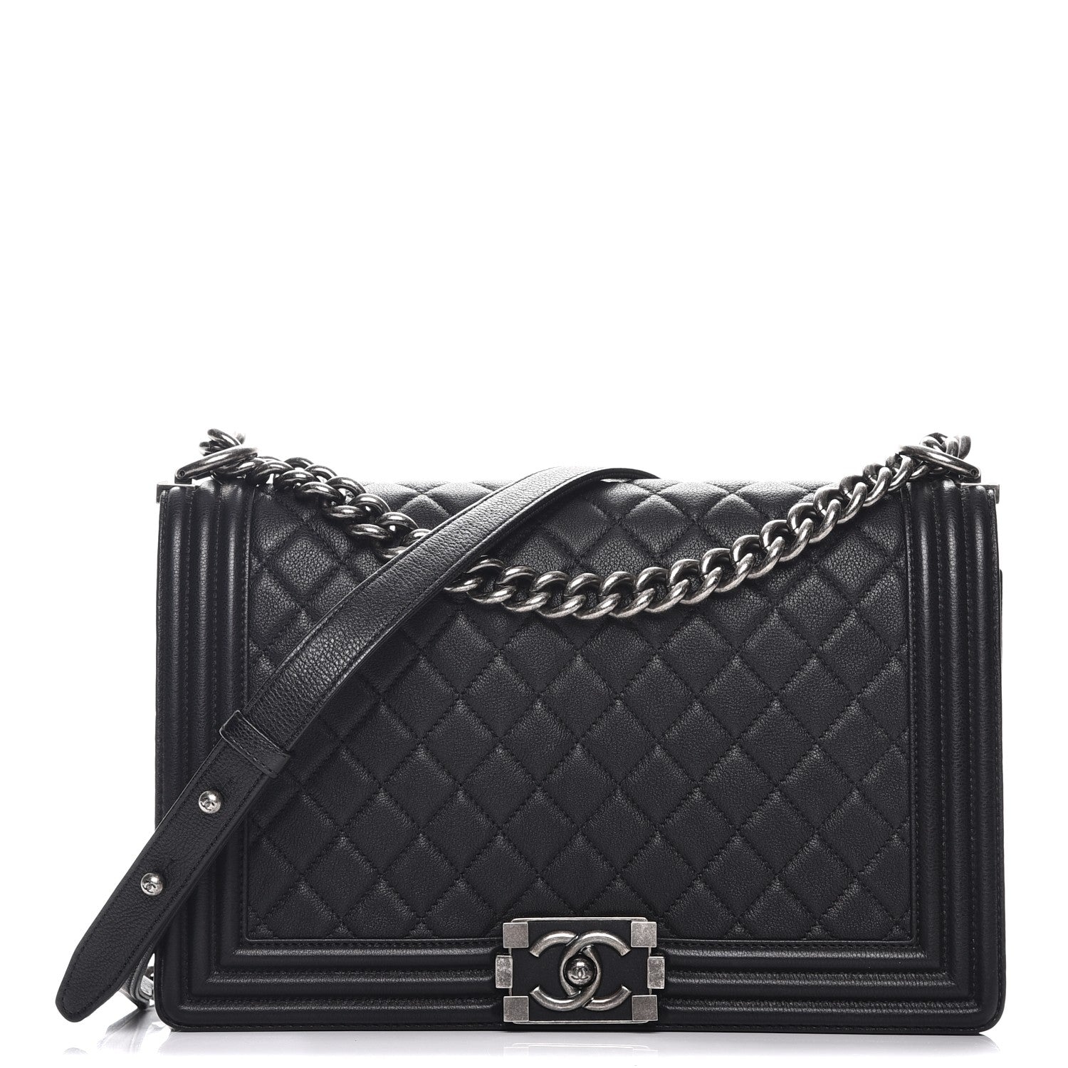 Chanel Calfskin Quilted New Medium Boy Flap Black 1 of 11