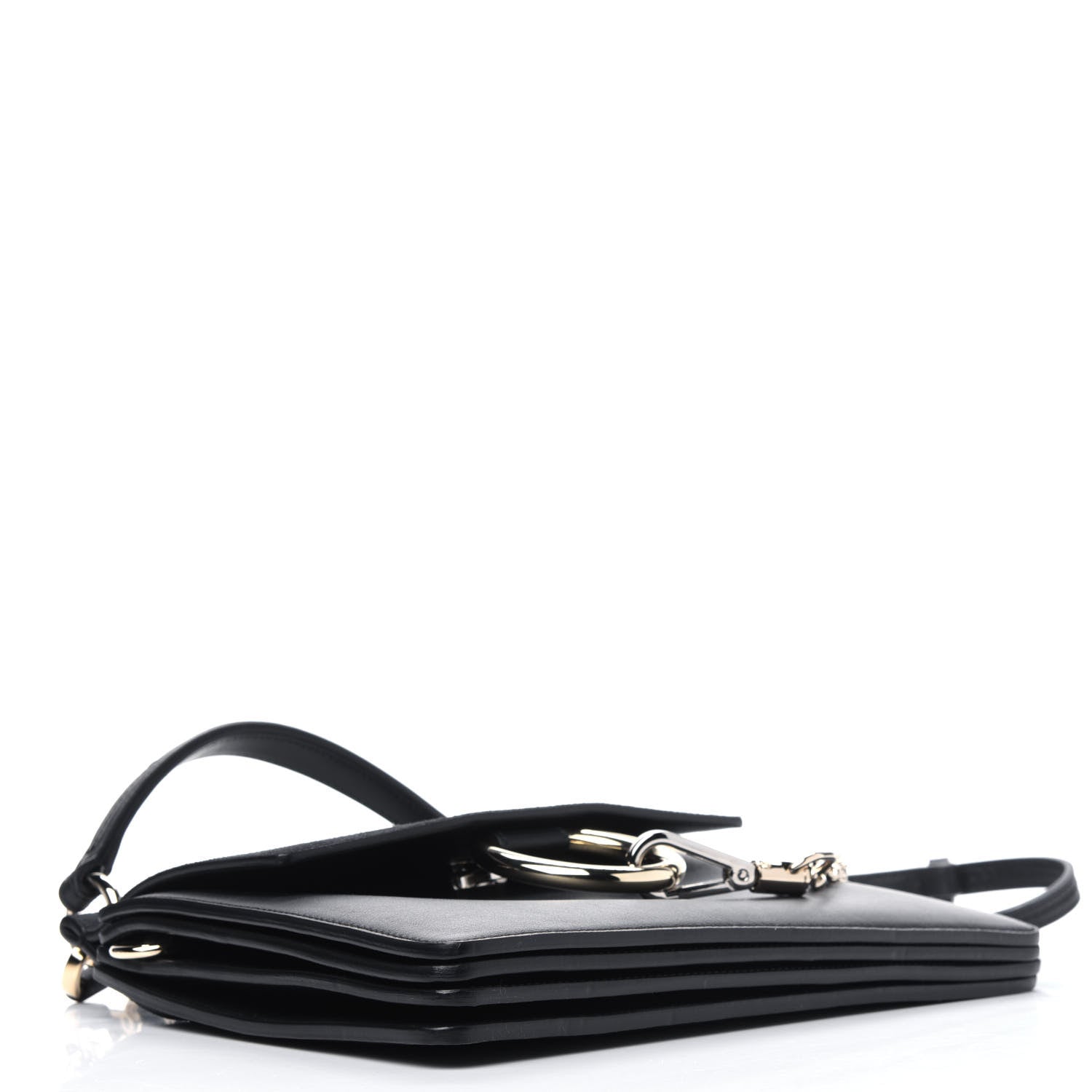 Chloe Suede Calfskin Medium Faye Shoulder Bag Black 3 of 4